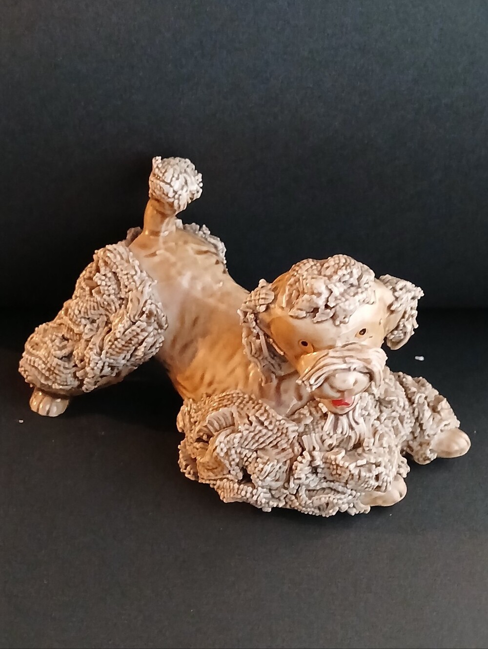 XLarge 1950's Vintage Wales Brown Spaghetti Poodle
